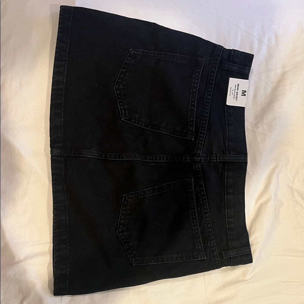 Mango black denim Skirt